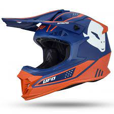 Мотошлем UFO HELMET INTREPID Blue/Orange