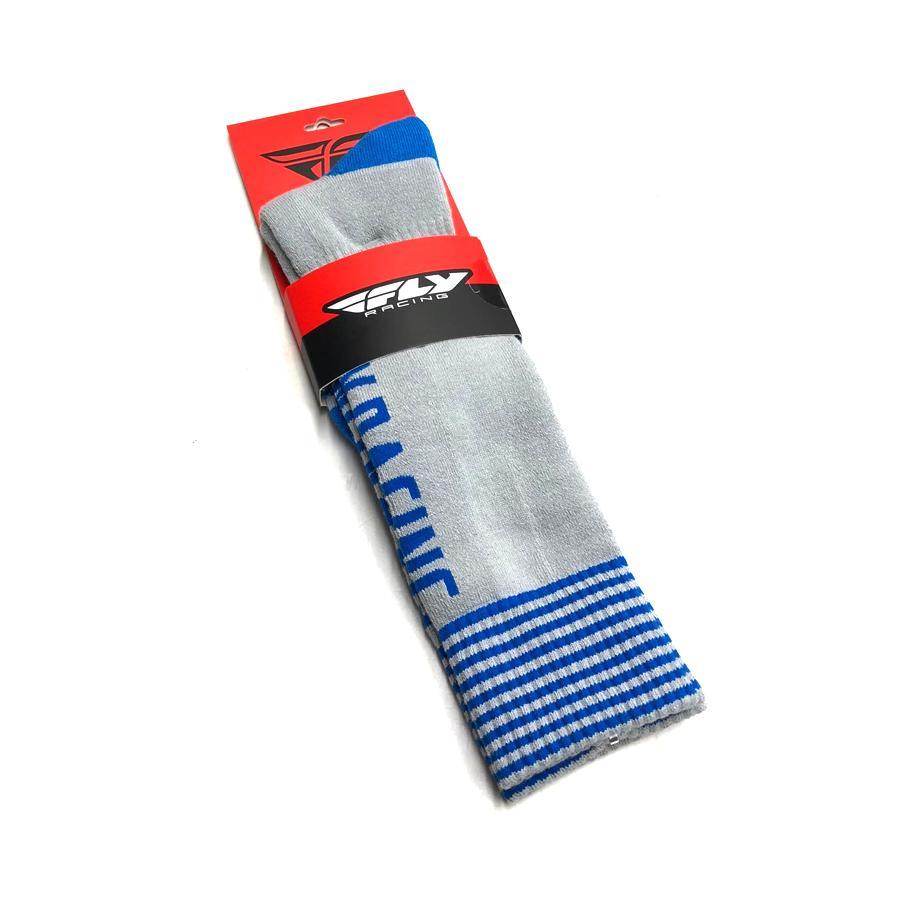 Носки FLY RACING MX Pro серые/синие (толстые)