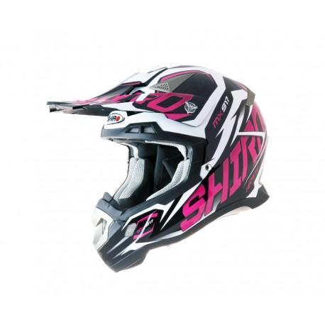 Шлем кросс SHIRO MX917 Thunder pink/fluo