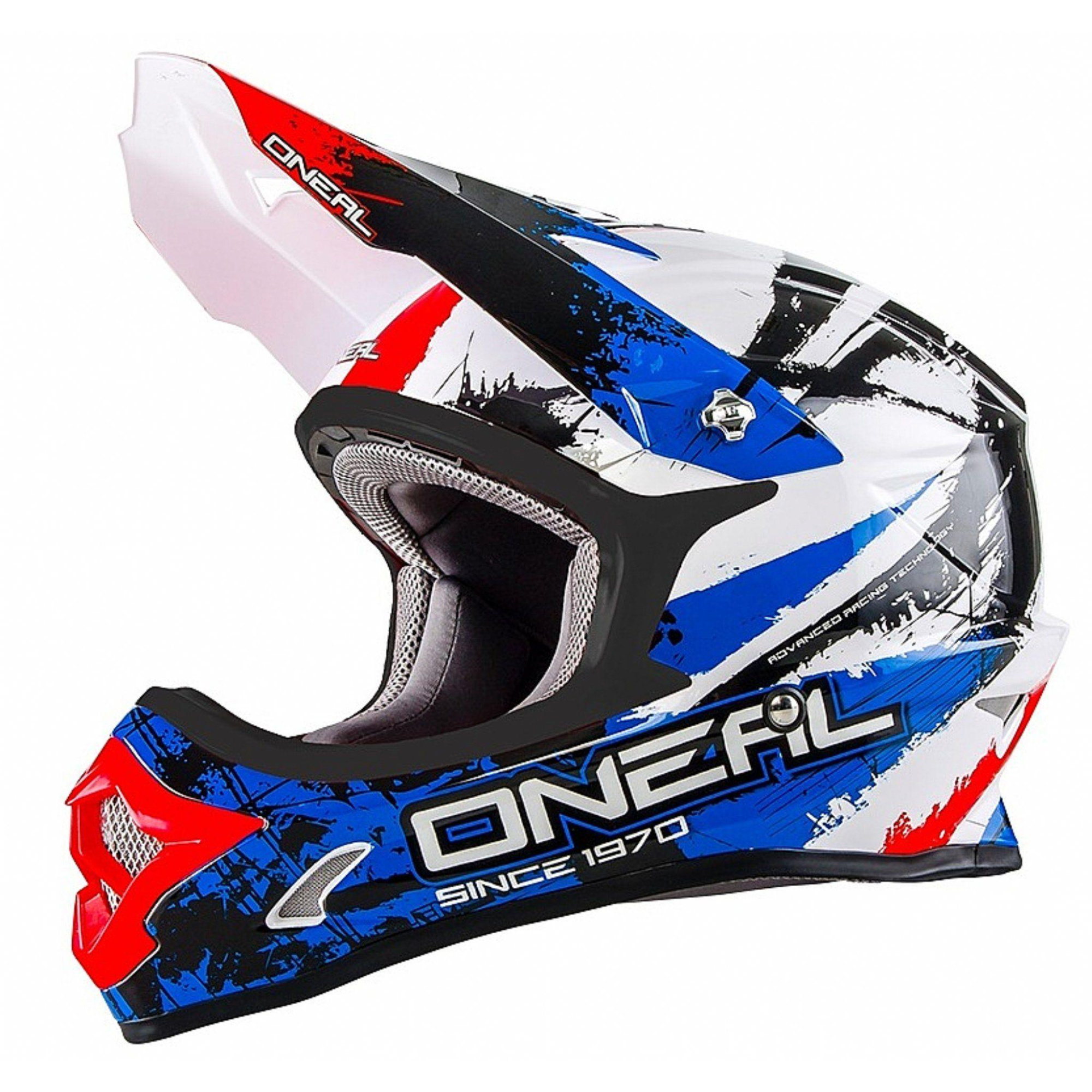 Шлем кросс ONEAL 3Series SHOCKER black/red/blue